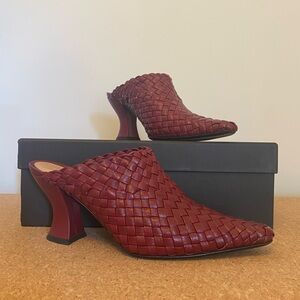 Bottega Veneta Almond Intrecciato Leather Mules